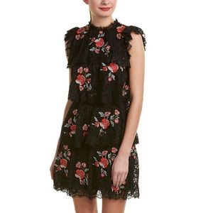 Lace embroidered dress